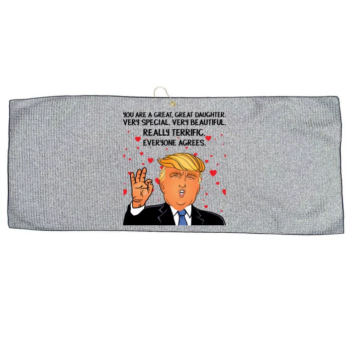 Donald Trump Your A Great Daughter Large Microfiber Waffle Golf Towel