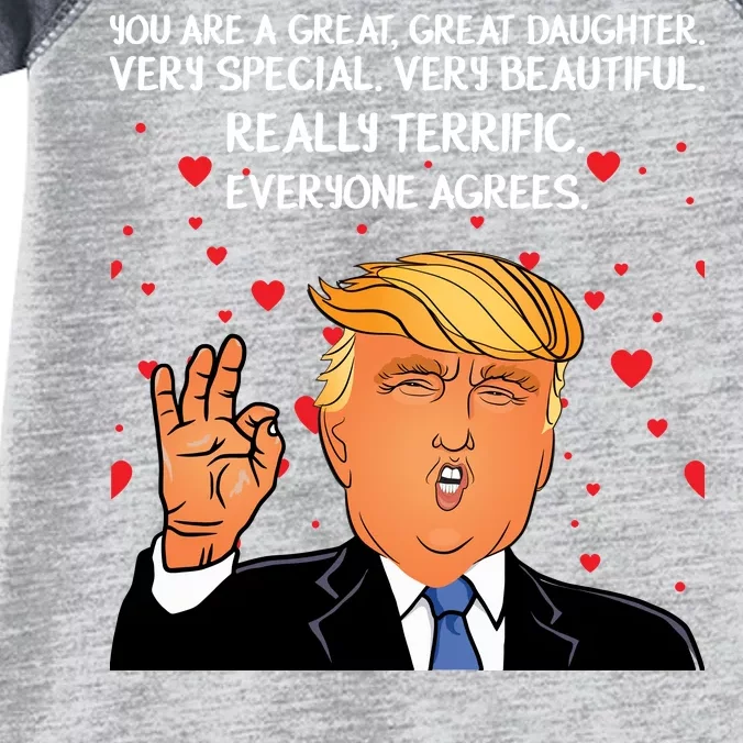 Donald Trump Your A Great Daughter Infant Baby Jersey Bodysuit