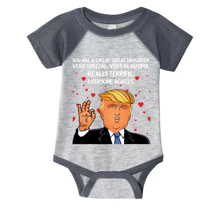 Donald Trump Your A Great Daughter Infant Baby Jersey Bodysuit