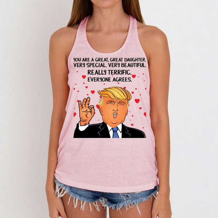 Donald Trump Your A Great Daughter Women's Knotted Racerback Tank