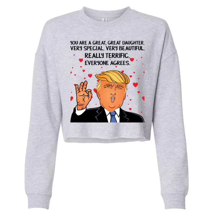 Donald Trump Your A Great Daughter Cropped Pullover Crew