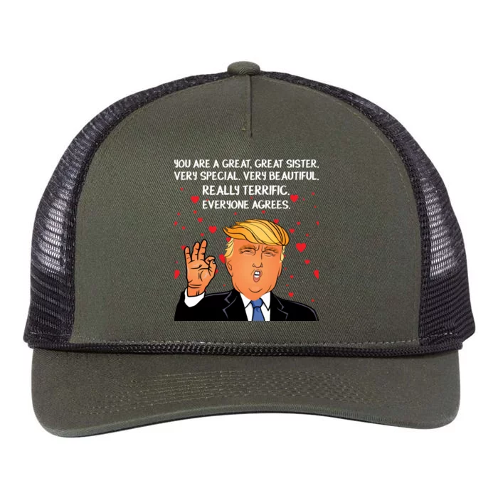 Donald Trump Your A Great Sister Retro Rope Trucker Hat Cap