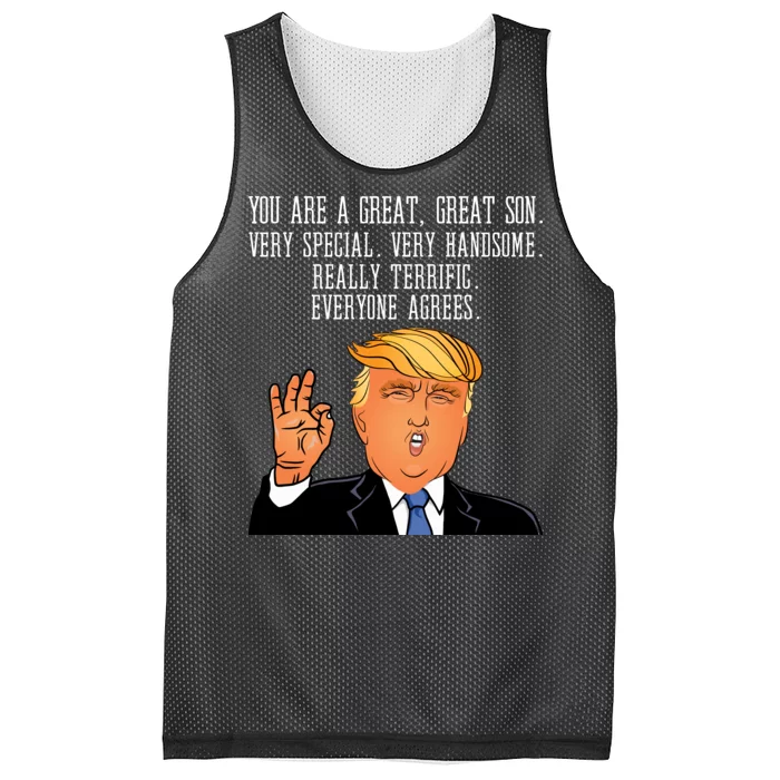 Donald Trump Your A Great Son Mesh Reversible Basketball Jersey Tank