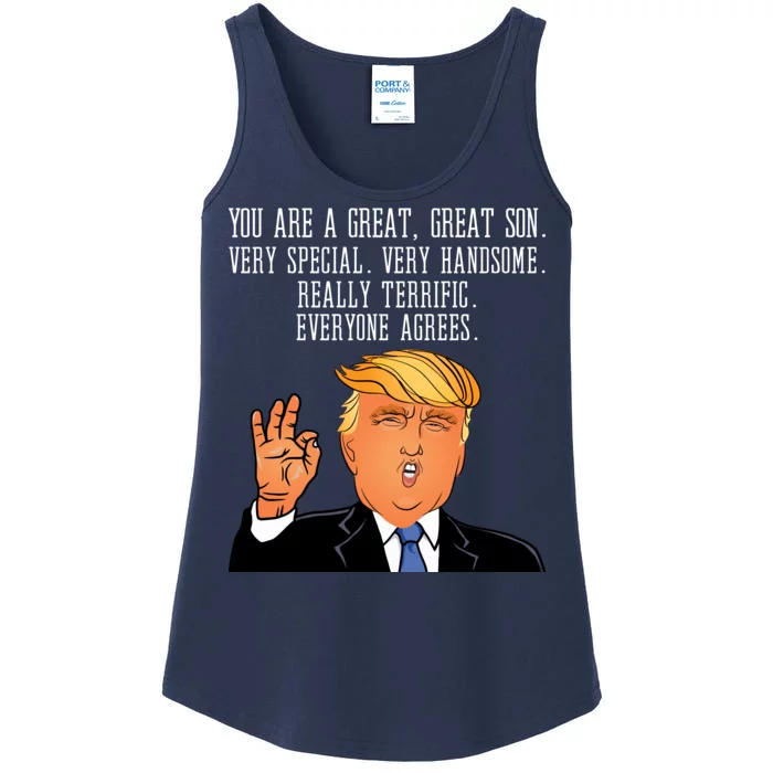 Donald Trump Your A Great Son Ladies Essential Tank