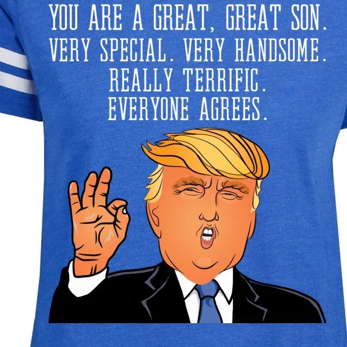 Donald Trump Your A Great Son Enza Ladies Jersey Football T-Shirt