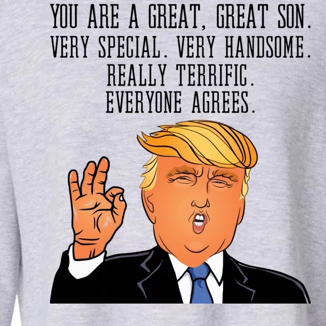 Donald Trump Your A Great Son Cropped Pullover Crew