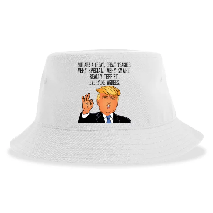 Donald Trump Your A Great Teacher Sustainable Bucket Hat