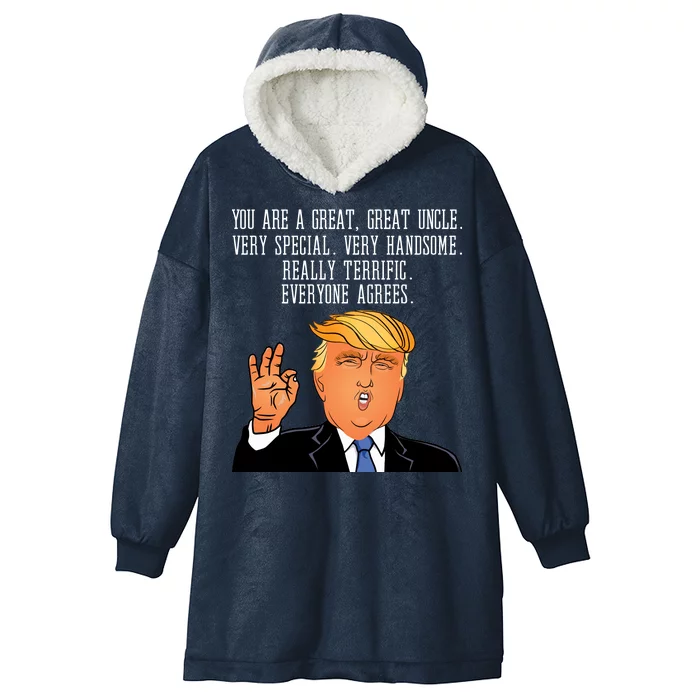 Donald Trump Your A Great Uncle Hooded Wearable Blanket