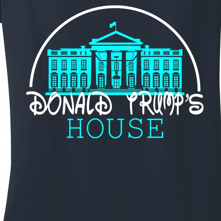 Donald Trump's White House Women's V-Neck T-Shirt