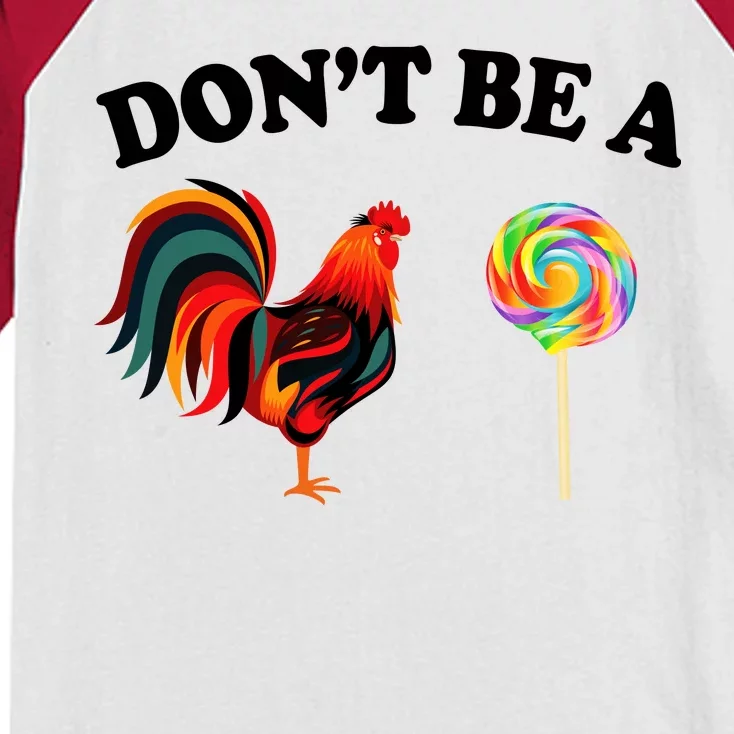 Don't Be A Chicken Lollipop Kids Colorblock Raglan Jersey