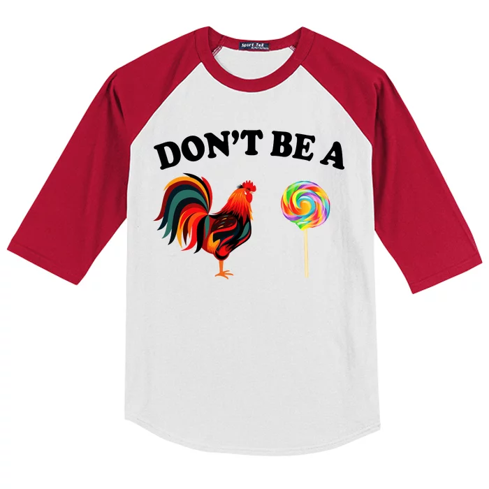 Don't Be A Chicken Lollipop Kids Colorblock Raglan Jersey