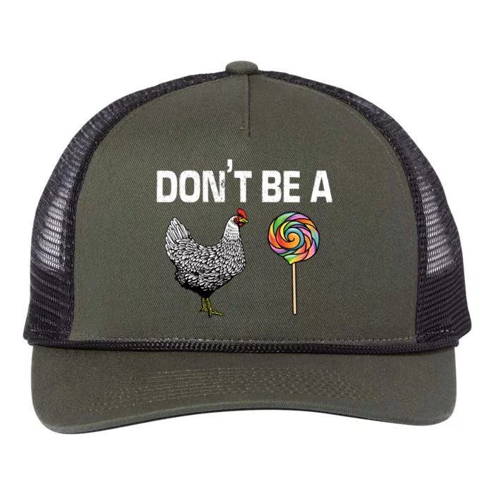 Don't Be A Chicken Sucker Retro Rope Trucker Hat Cap