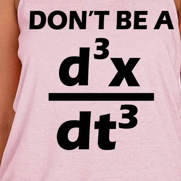 Don't Be A Jerk Mathematics Equation Women's Knotted Racerback Tank