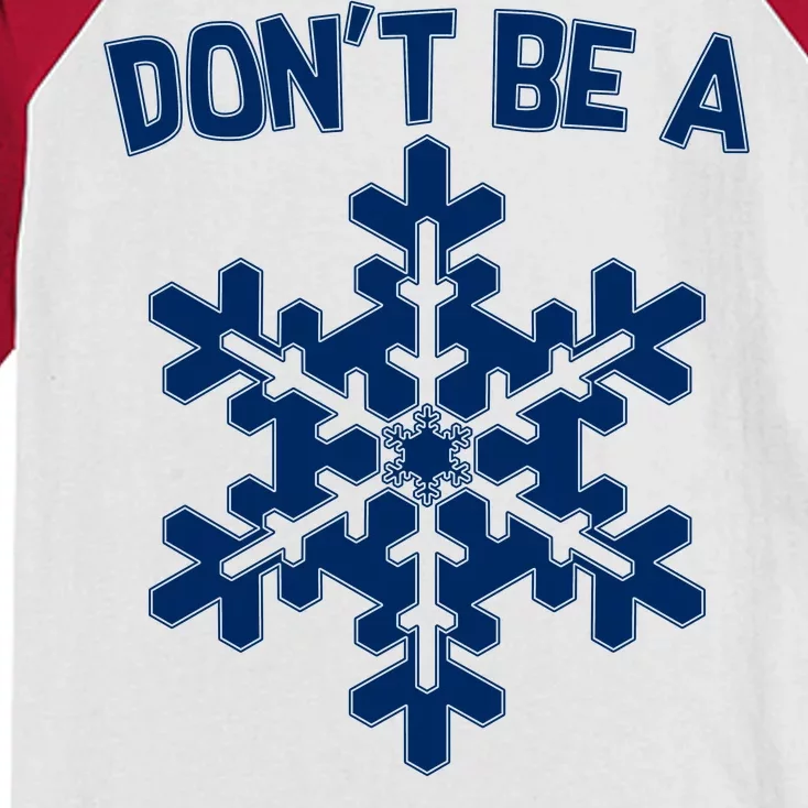 Don't Be A Snowflake Kids Colorblock Raglan Jersey