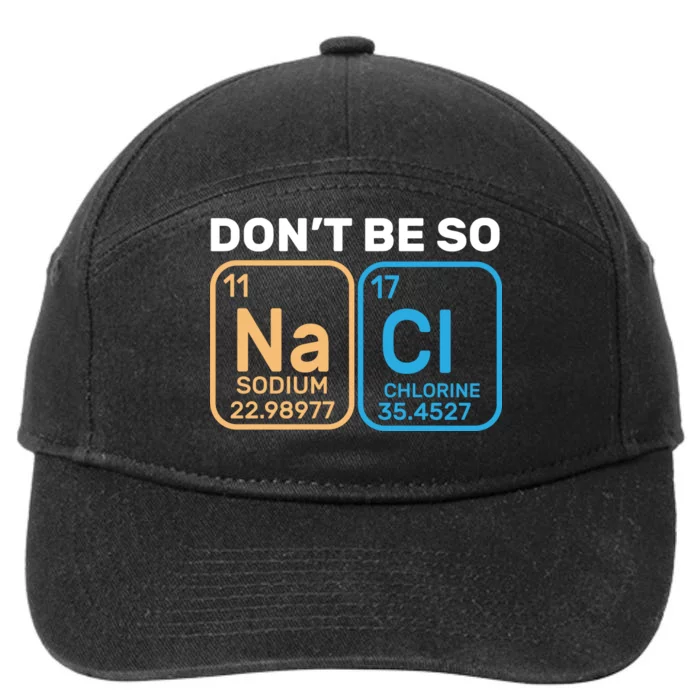 Don't Be So Salty Funny Chemistry 7-Panel Snapback Hat