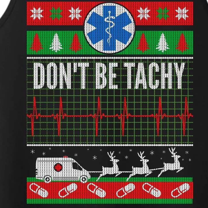 Don't Be Tachy EMT Ugly Christmas Performance Tank