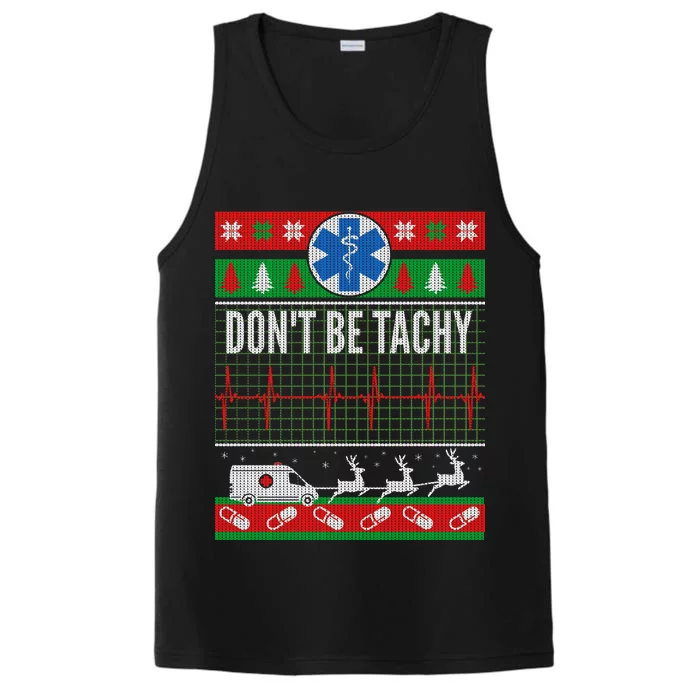 Don't Be Tachy EMT Ugly Christmas Performance Tank