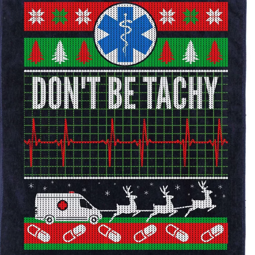 Don't Be Tachy EMT Ugly Christmas Platinum Collection Golf Towel