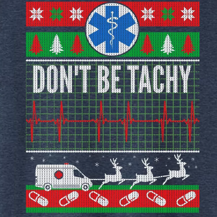 Don't Be Tachy EMT Ugly Christmas Women's Crop Top Tee