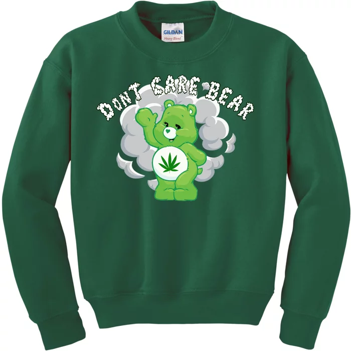 Don't Care Smoking Bear Kids Sweatshirt