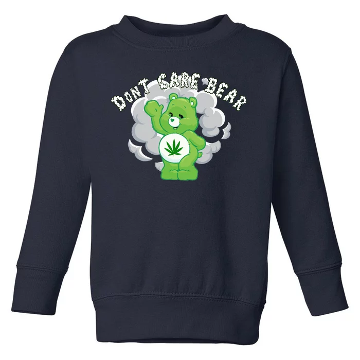 Don't Care Smoking Bear Toddler Sweatshirt