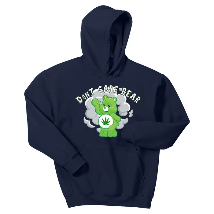 Don't Care Smoking Bear Kids Hoodie