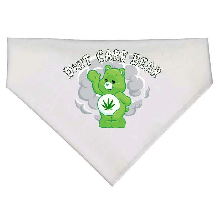 Don't Care Smoking Bear USA-Made Doggie Bandana