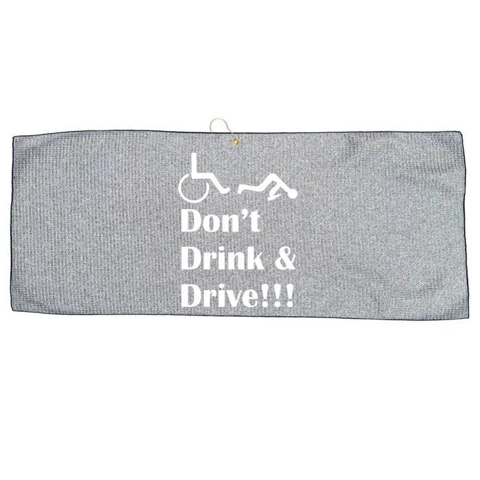 Don't Drink and Drive, Wheel Chair Large Microfiber Waffle Golf Towel