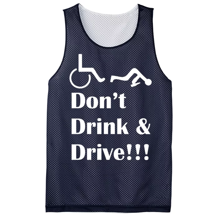 Don't Drink and Drive, Wheel Chair Mesh Reversible Basketball Jersey Tank