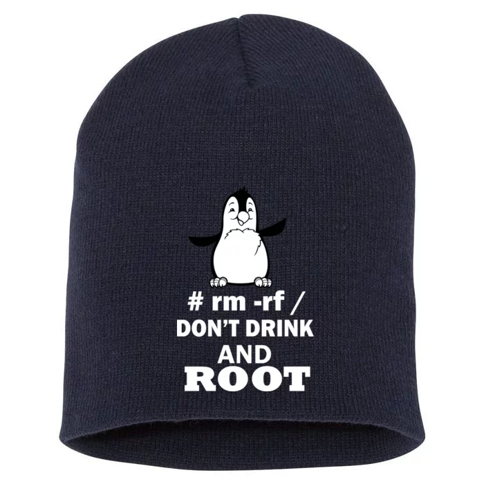 Don't Drink And Root Short Acrylic Beanie