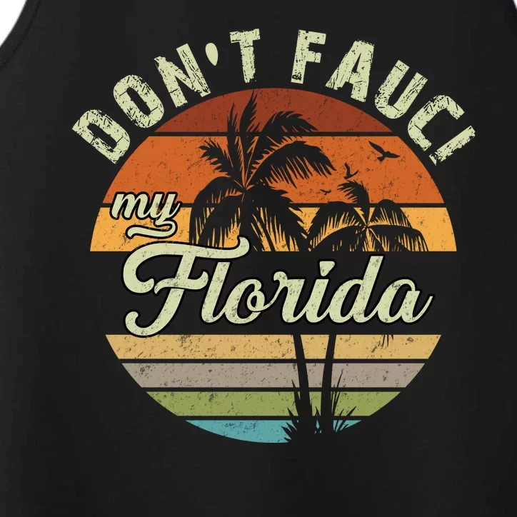 Don't Fauci My Florida Retro Palm Trees Performance Tank