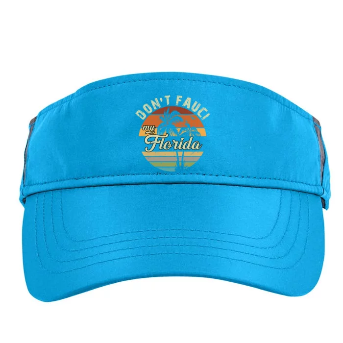 Don't Fauci My Florida Retro Palm Trees Adult Drive Performance Visor