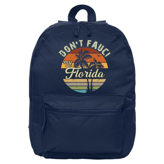 Don't Fauci My Florida Retro Palm Trees 16 in Basic Backpack