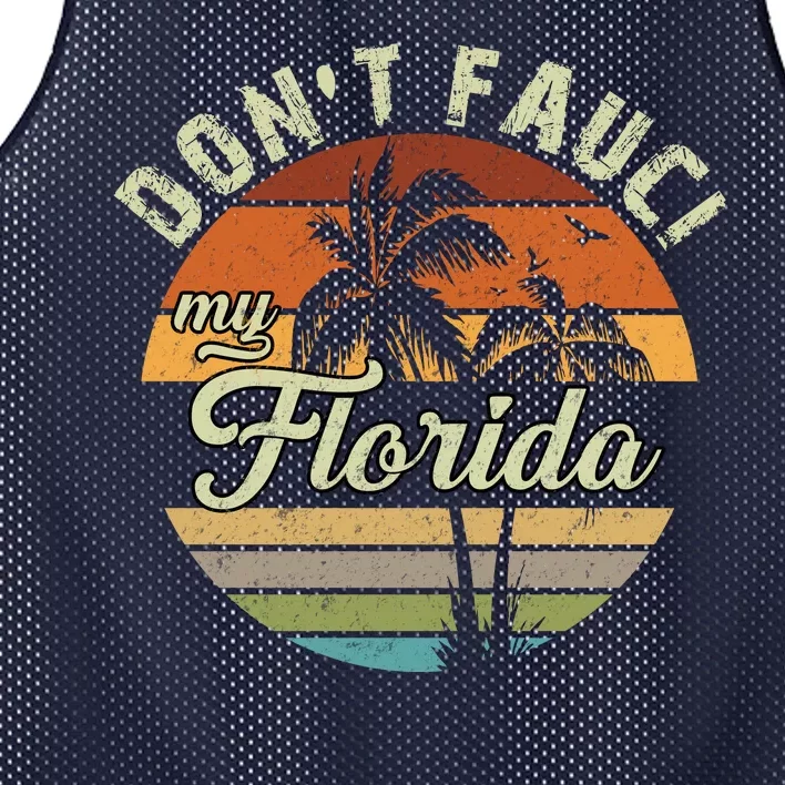 Don't Fauci My Florida Retro Palm Trees Mesh Reversible Basketball Jersey Tank