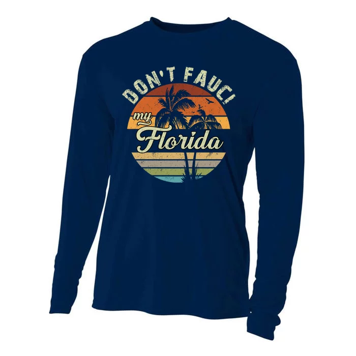 Don't Fauci My Florida Retro Palm Trees Cooling Performance Long Sleeve Crew