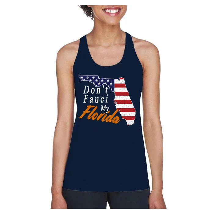 Don't Fauci My Florida Vintage Women's Racerback Tank