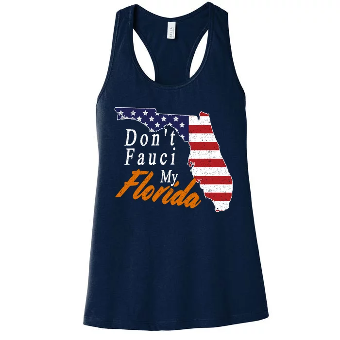 Don't Fauci My Florida Vintage Women's Racerback Tank