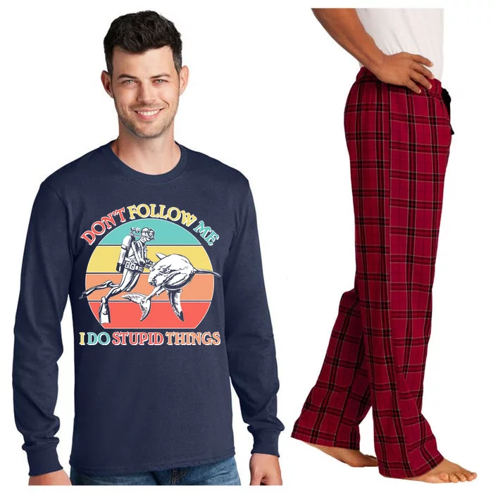 Don't Follow Me I Do Stupid Things Scuba Diver Long Sleeve Pajama Set