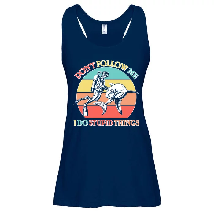 Don't Follow Me I Do Stupid Things Scuba Diver Ladies Essential Flowy Tank