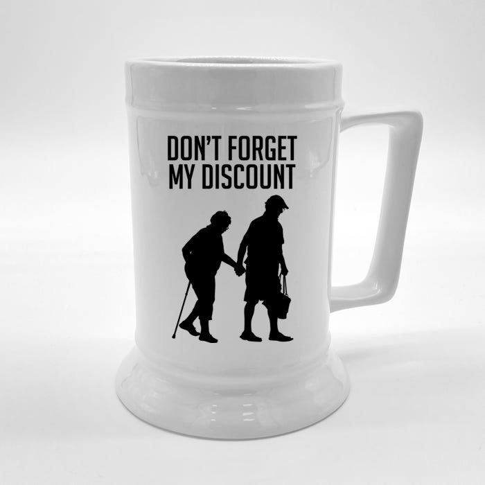 Don't Forget My Discount Front & Back Beer Stein