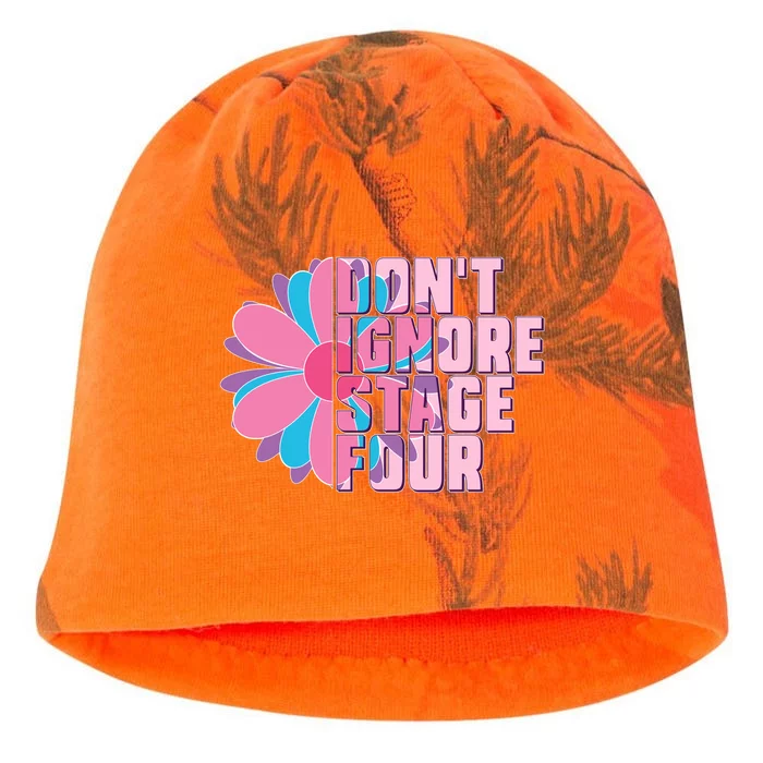 Don't Ignore Stage Four Breast Cancer Awareness Kati - Camo Knit Beanie