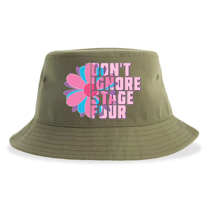 Don't Ignore Stage Four Breast Cancer Awareness Sustainable Bucket Hat