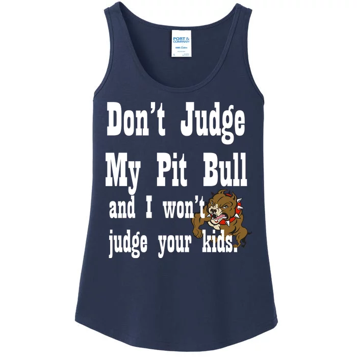 Don't Judge My Pit Bull Ladies Essential Tank