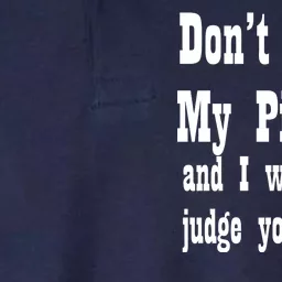 Don't Judge My Pit Bull Softstyle Adult Sport Polo