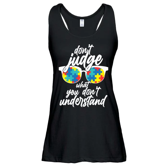 Don't Judge What You Don't Understand Autism Awareness Ladies Essential Flowy Tank