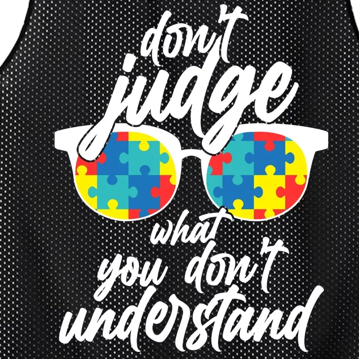 Don't Judge What You Don't Understand Autism Awareness Mesh Reversible Basketball Jersey Tank