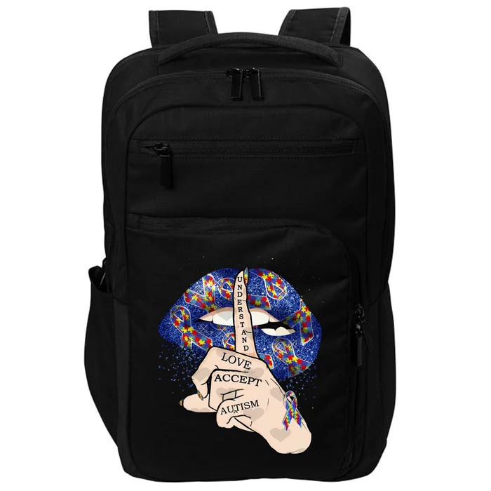 Don't Judge What You Don't Understand Autism Awareness Lip Impact Tech Backpack