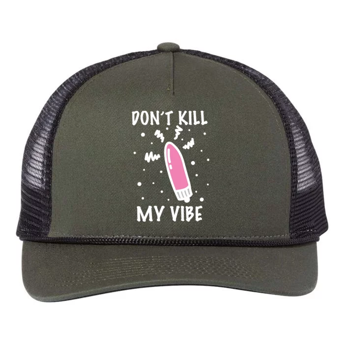 Don't Kill My Vibe Funny Retro Rope Trucker Hat Cap