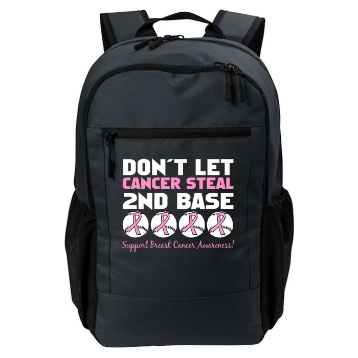 Don't Let Breast Cancer Steal Second 2nd Base Daily Commute Backpack