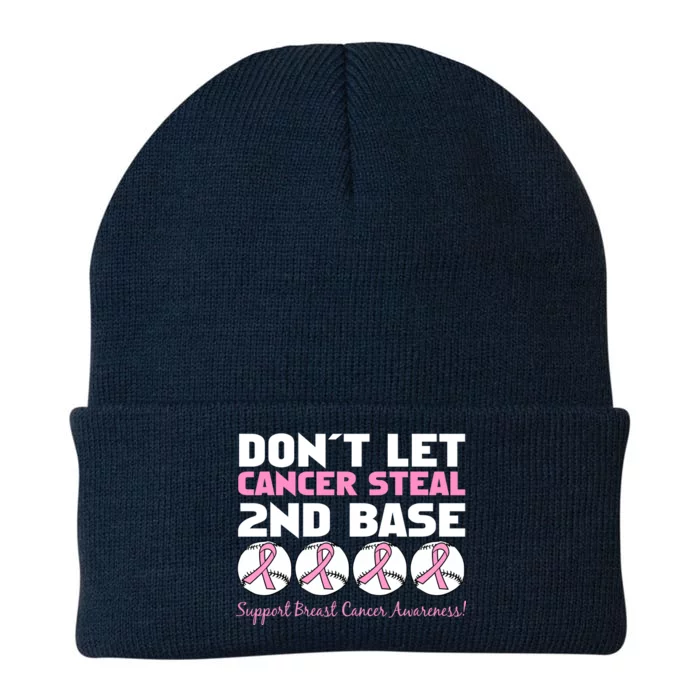 Don't Let Breast Cancer Steal Second 2nd Base Knit Cap Winter Beanie